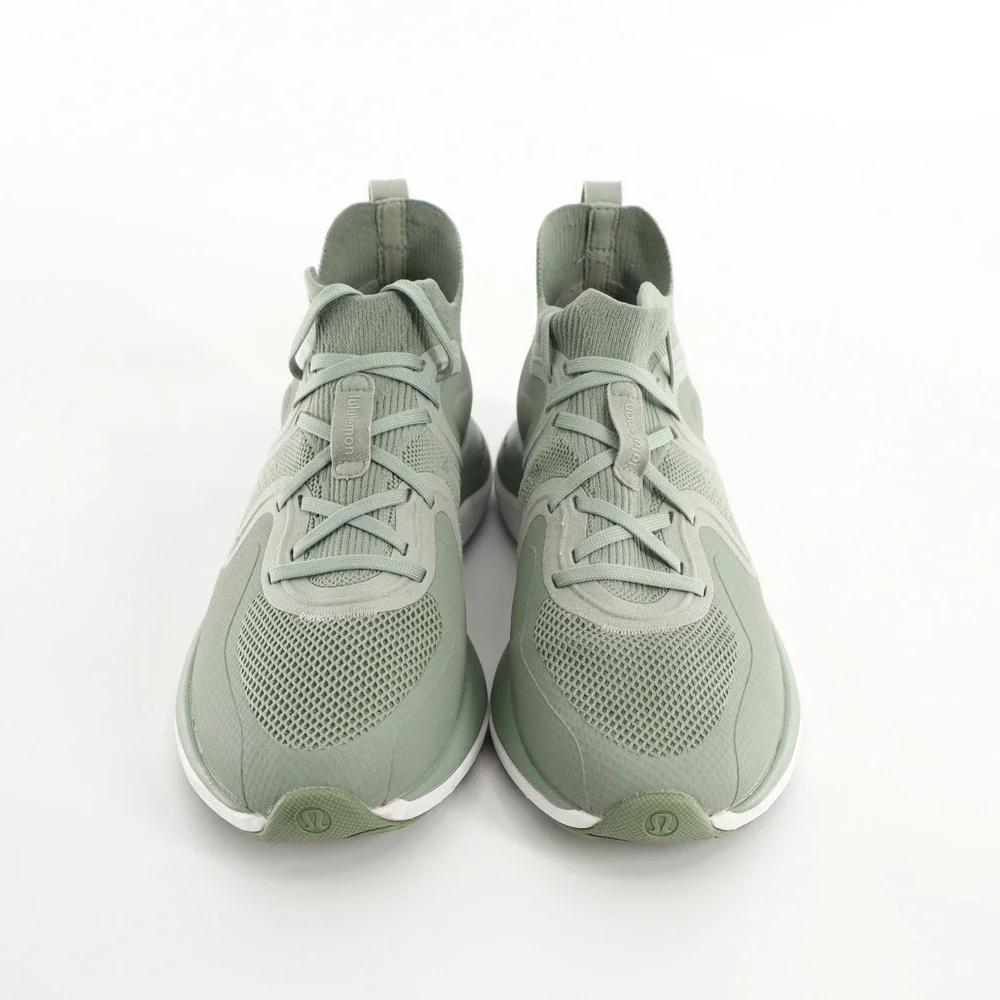 Lululemon Women Sz 7.5 Chargefeel 2 Mid Workout Shoe Palm Court Light Sage White